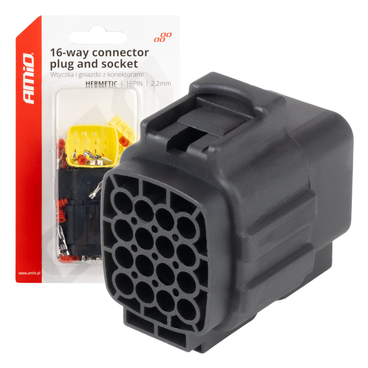 Stekker- en stopcontactset 16 PIN 2,2 mm AMiO 04353 - AMiO 04353 - afbeelding 5