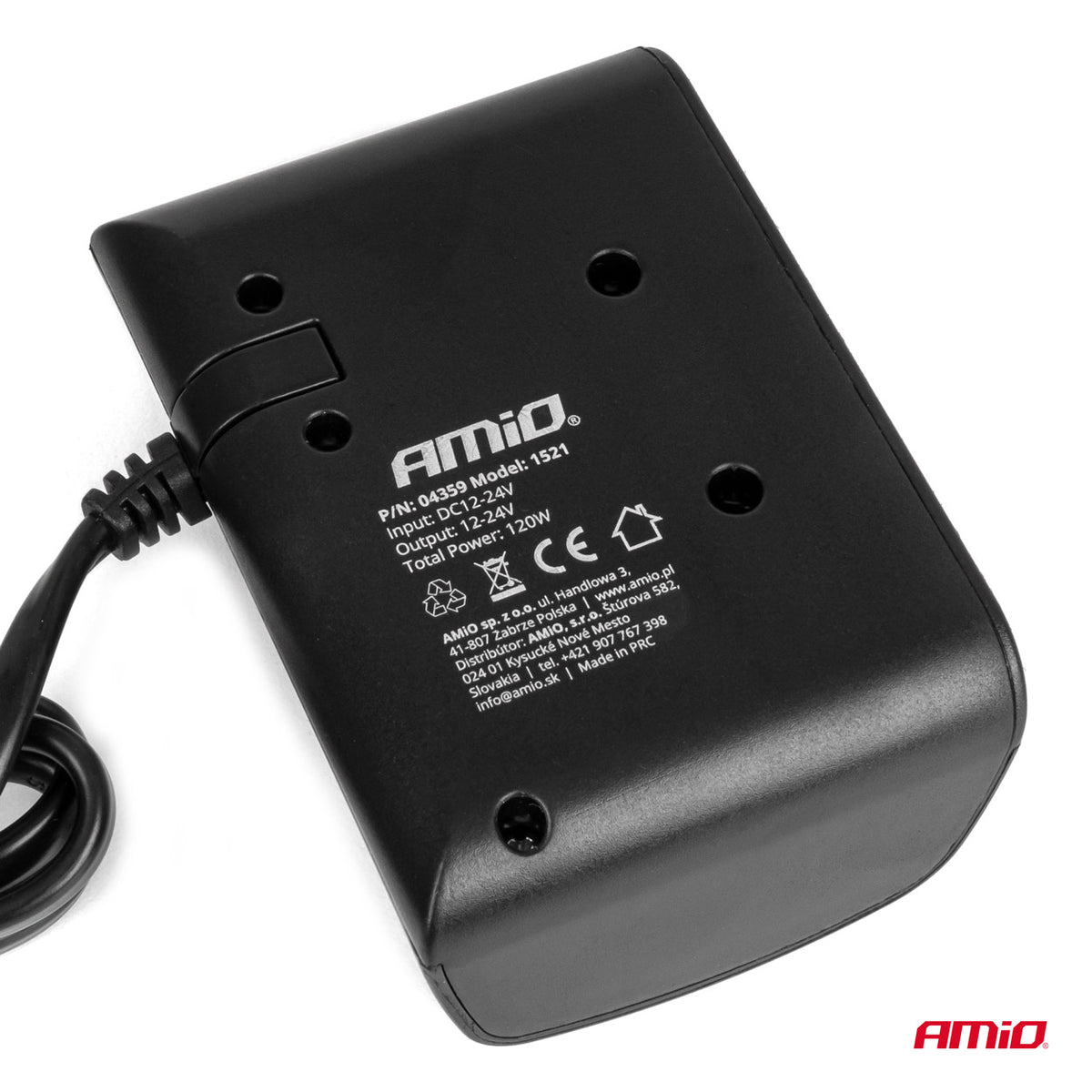 Drievoudig verlengstuk 12/24V 120W 80cm AMiO 04359 - AMiO 04359 - afbeelding 3