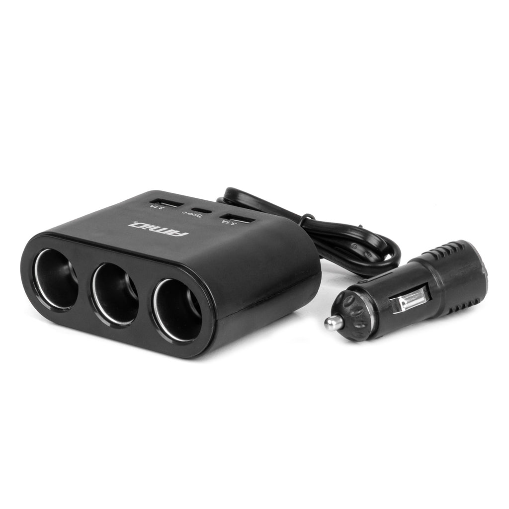 Drievoudige stekkerdoosoplader 2x USB A 1x USB C 12/24V 120W 70cm AMiO 04361 - AMiO 04361 - afbeelding 6