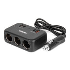 Drievoudige stekkerdoosoplader 1x USB A 1x USB C QC 4.0 12/24V 120W 80cm AMiO 04365 - AMiO 04365 - afbeelding 7