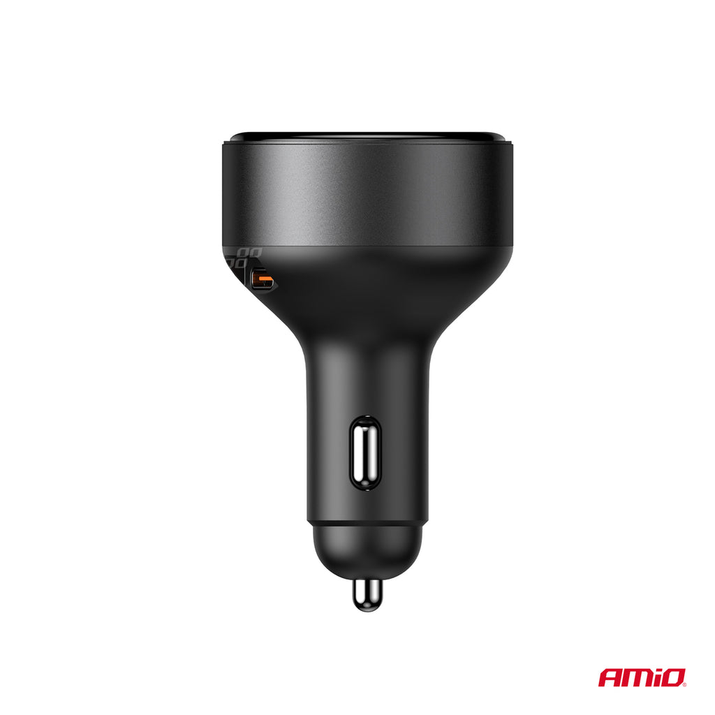 Intrekbare autolader C-kabel + USB C-poort 12/24V 60W AMiO 04368 - AMiO 04368 - afbeelding 3