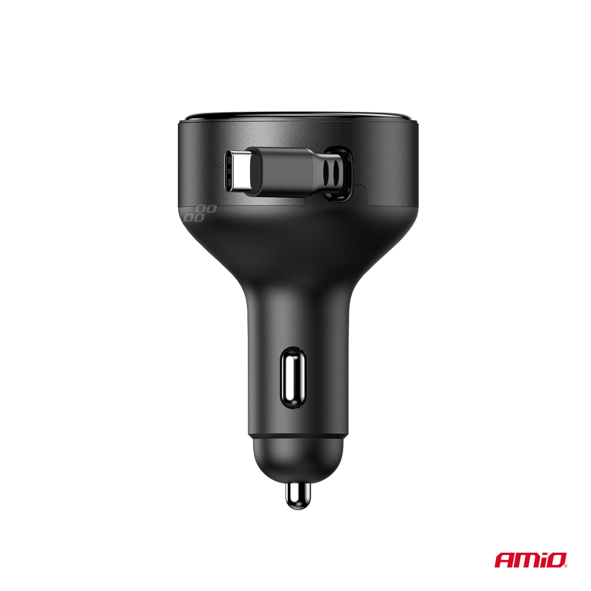 Intrekbare autolader C-kabel + USB C-poort 12/24V 60W AMiO 04368 - AMiO 04368 - afbeelding 4