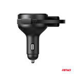 Intrekbare autolader C-kabel + lightning-kabel + USB C-poort 12/24V 60W AMiO 04370 - AMiO 04370 - afbeelding 4
