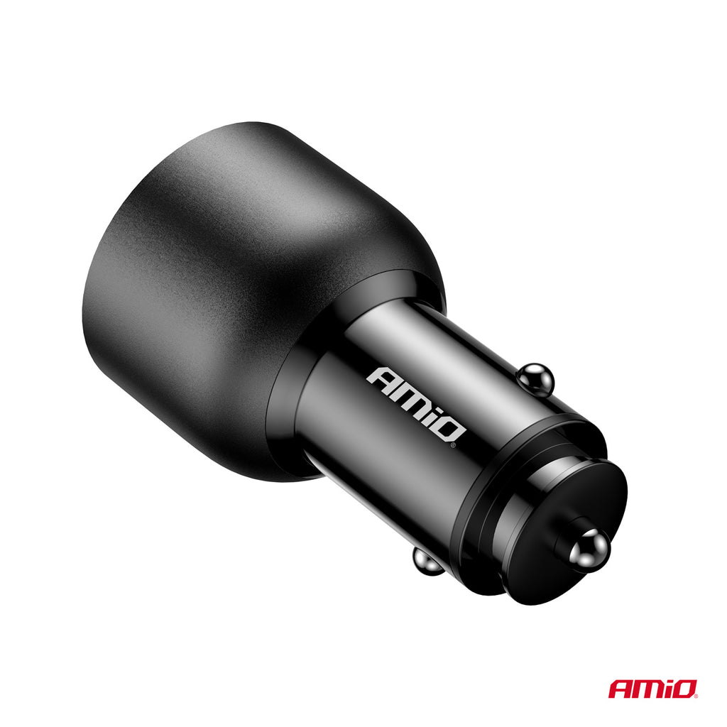 Autolader dubbele USB C-poort + USB A-poort 12/24V 95W AMiO 04372 - AMiO 04372 - afbeelding 4