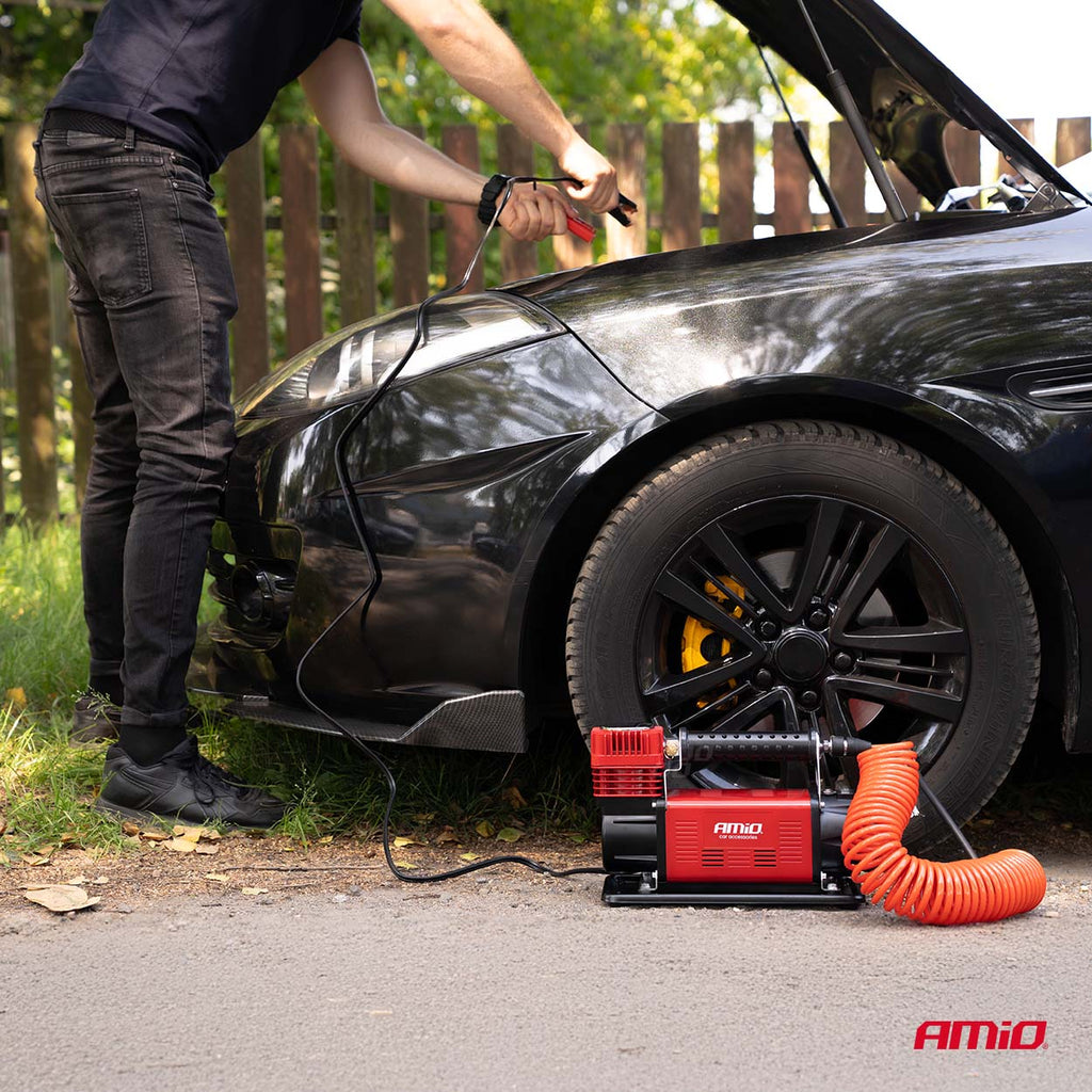 Auto luchtcompressor 600W 12V ACOMP-24 AMiO 04398 - AMiO 04398 - afbeelding 2