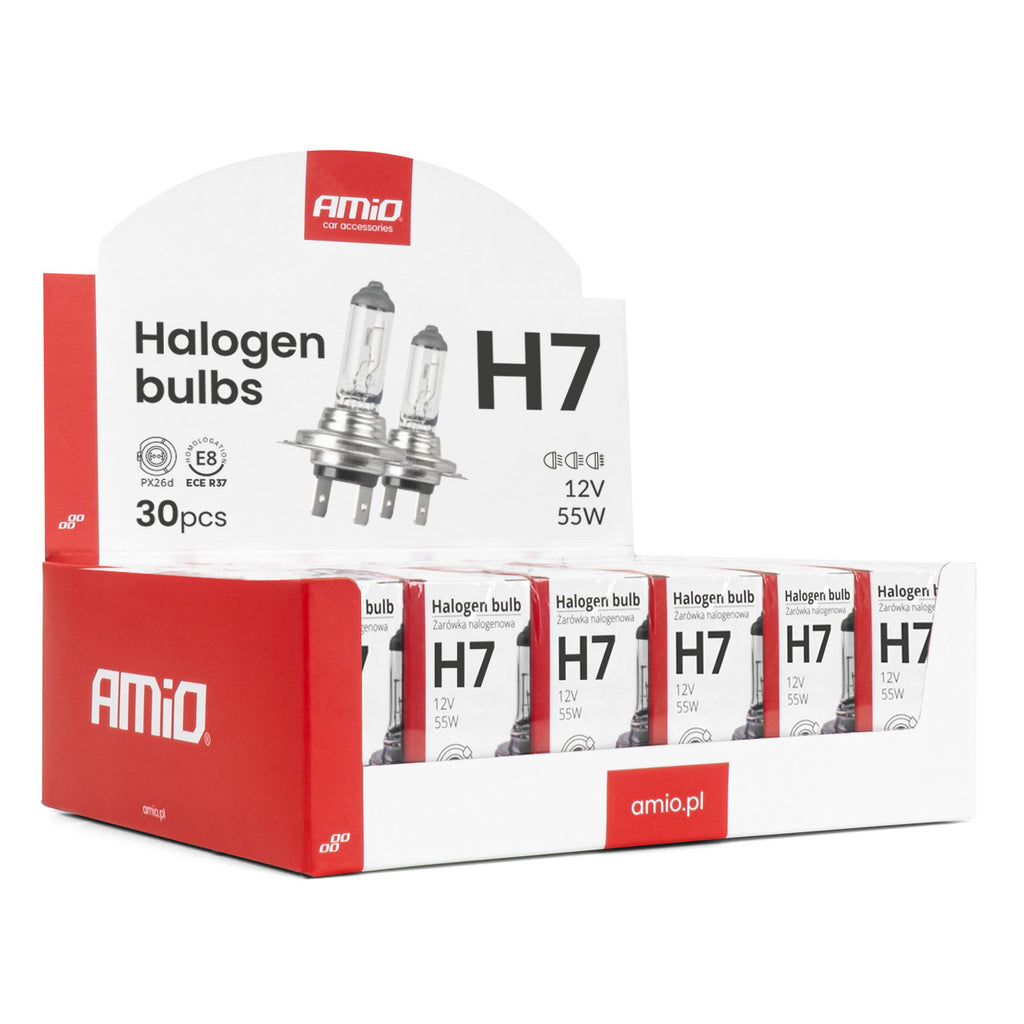 H7 halogeenlampenset 12V 55W UV-filter (E8) 30st. AMiO 04399 - AMiO 04399 - afbeelding 3