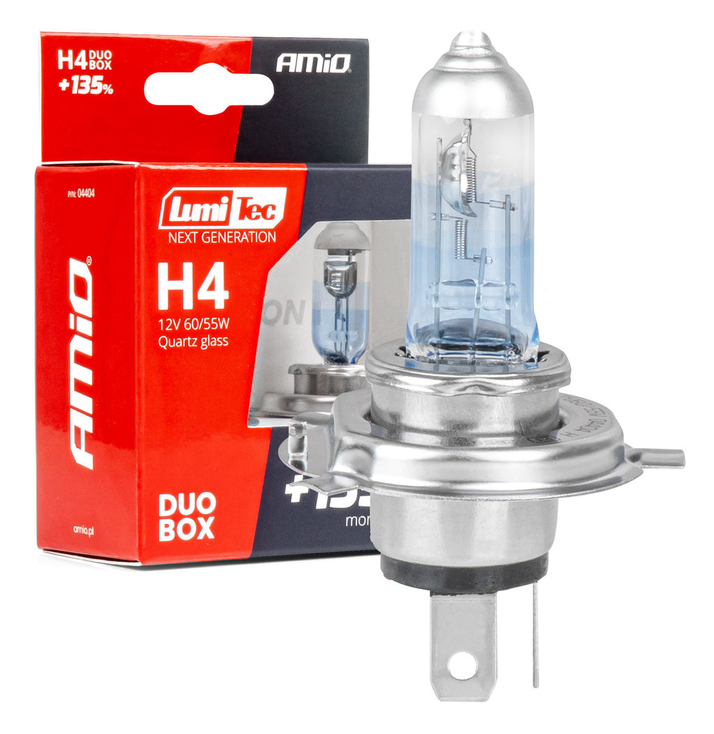 Halogeenlampen H4 12V 60/55W LumiTec NEXT GENERATION +135% DUO AMiO 04404 - AMiO 04404 - afbeelding 1