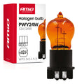 Halogeenlamp PWY24W WP3.3x14.5-4 Amber 12V 24W AMiO 04410 - AMiO 04410 - afbeelding 1