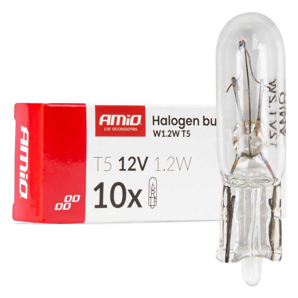 Halogeenlampen T5 12V 1.2W B2x4.6d wit 10 stuks AMiO 04412 - AMiO 04412 - afbeelding 1