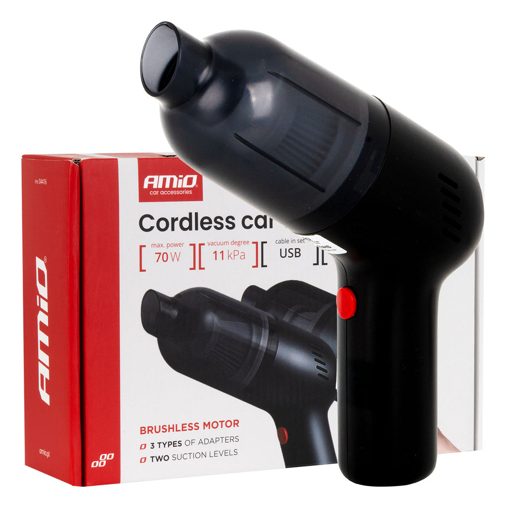 Draadloze autostofzuiger 70W 11kPa USB-C VC-08 HEPA AMiO 04416 - AMiO 04416 - afbeelding 1