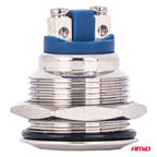 Platte ronde stalen momentknop 19 mm, 5 A, 12/230 V, AMiO 04436 - AMiO 04436 - afbeelding 2