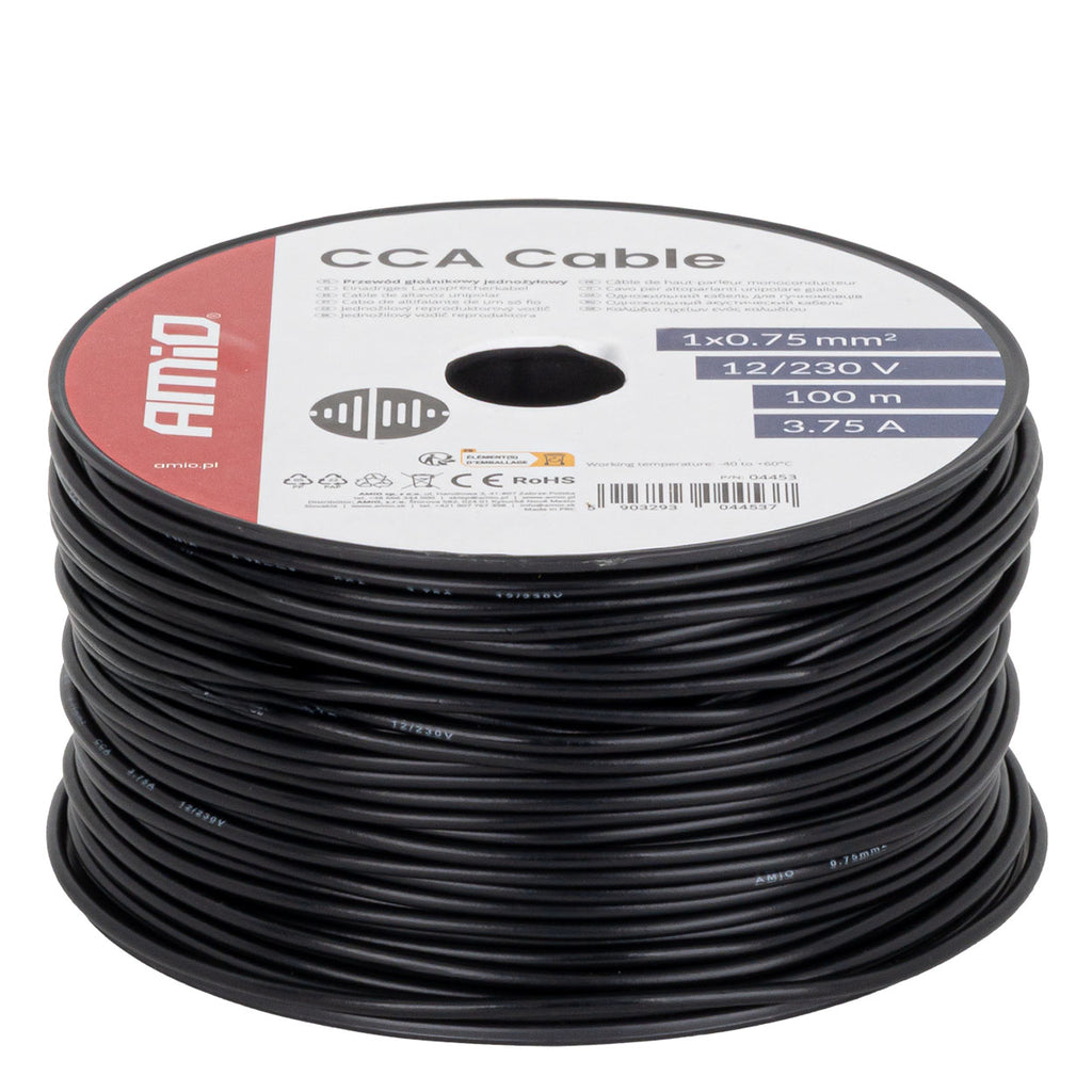CCA Kabel 1x0.75mm2 100m 3.75A 12/230V AMiO 04453 - AMiO 04453 - afbeelding 5