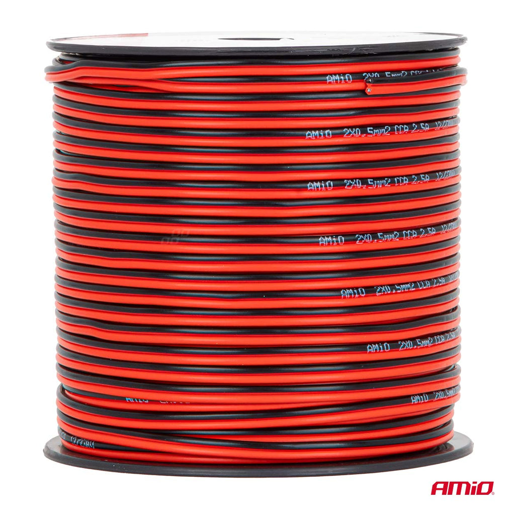 CCA luidsprekerkabel 2x0,5mm2 100m 2,5A AMiO 04456 - AMiO 04456 - afbeelding 2