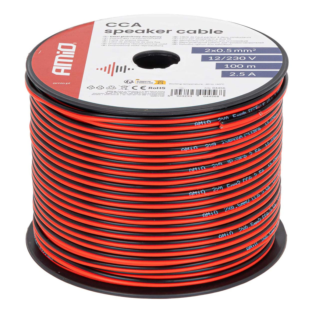 CCA luidsprekerkabel 2x0,5mm2 100m 2,5A AMiO 04456 - AMiO 04456 - afbeelding 5