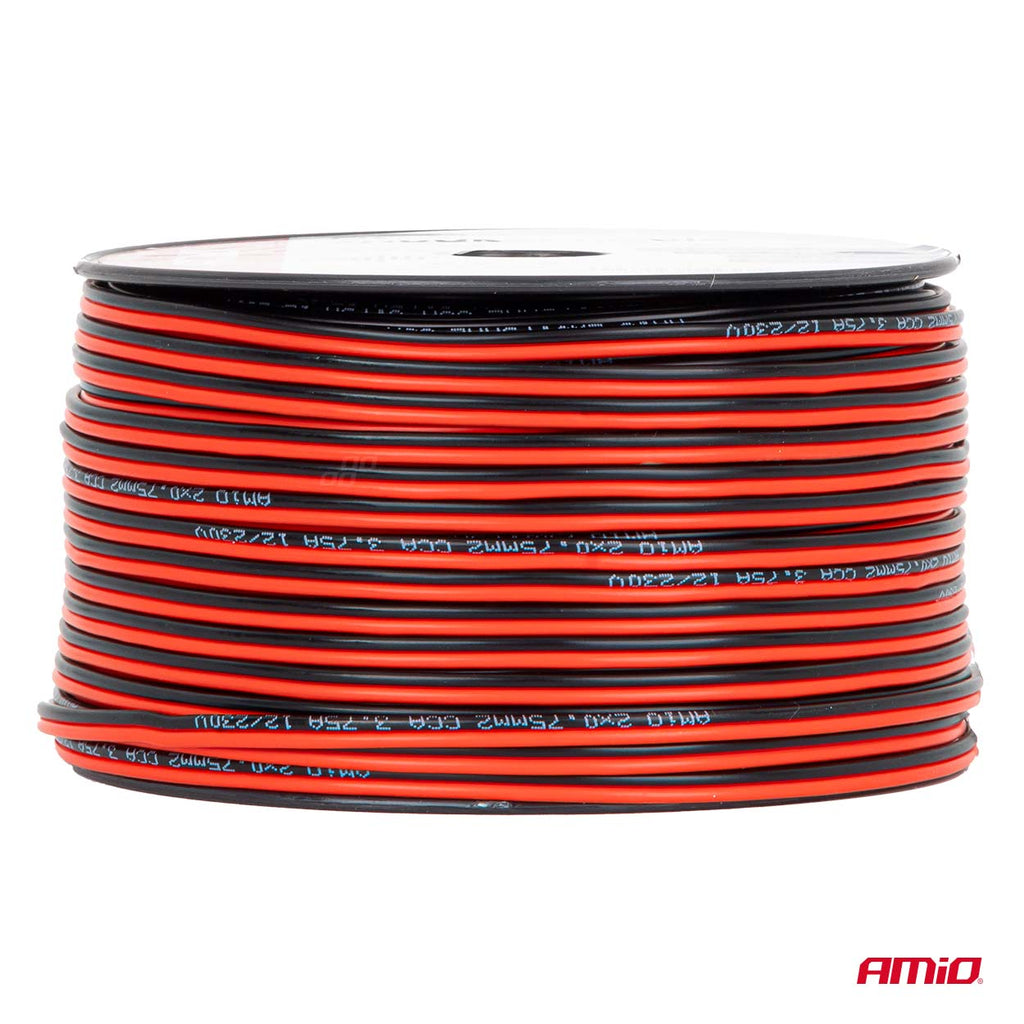 CCA luidsprekerkabel 2x0.75mm2 100m 3.75A AMiO 04457 - AMiO 04457 - afbeelding 2