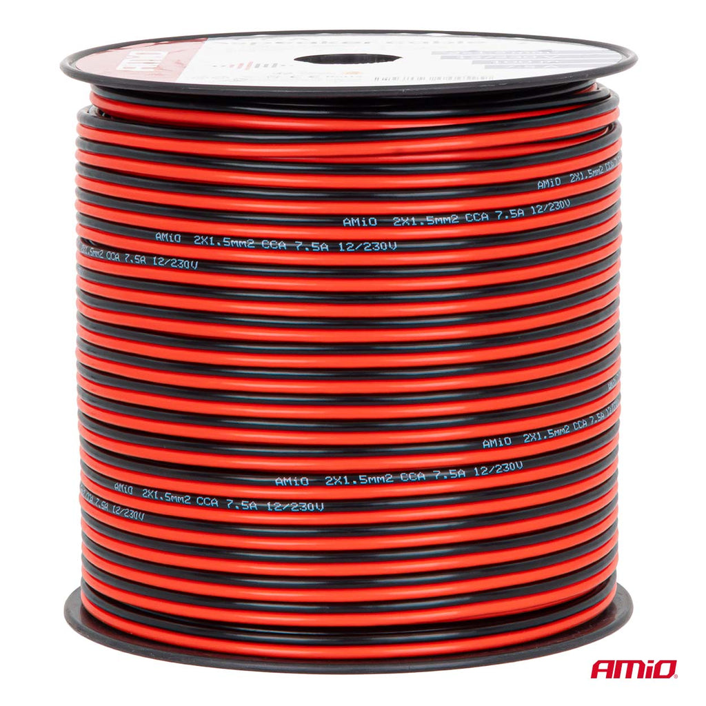 CCA luidsprekerkabel 2x1,5mm2 100m 7,5A AMiO 04459 - AMiO 04459 - afbeelding 2