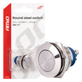 Ronde stalen schakelaar AAN/UIT 19mm 5A 12/230V AMiO 04474 - AMiO 04474 - afbeelding 1