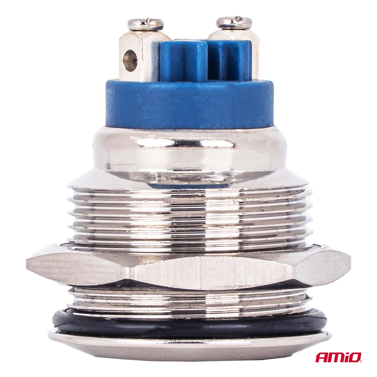 Ronde stalen schakelaar AAN/UIT 19mm 5A 12/230V AMiO 04474 - AMiO 04474 - afbeelding 2