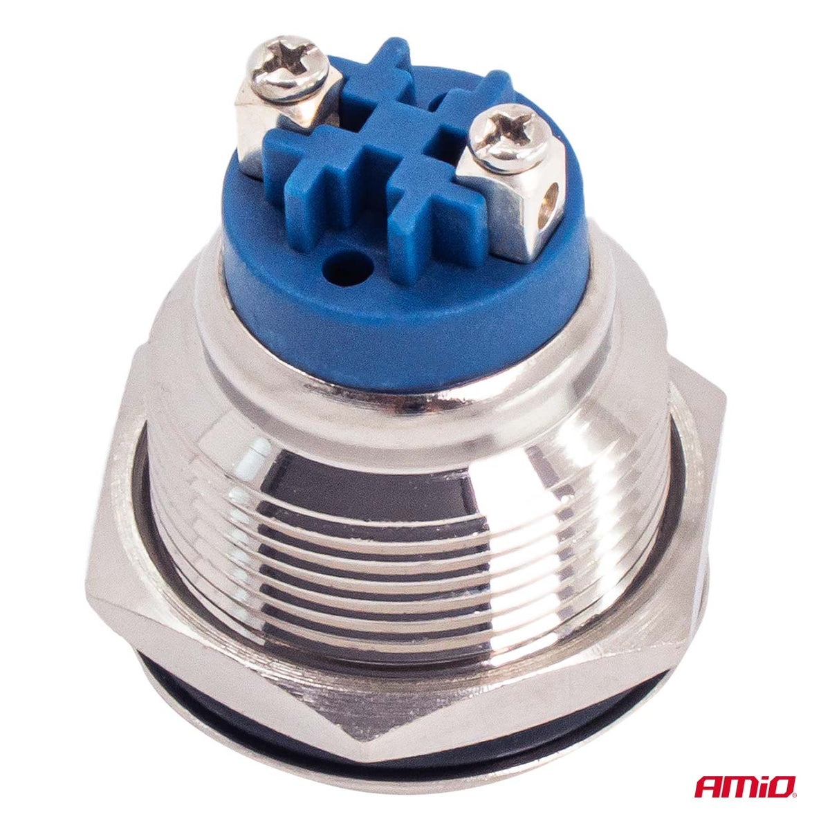 Ronde stalen schakelaar AAN/UIT 19mm 5A 12/230V AMiO 04474 - AMiO 04474 - afbeelding 4