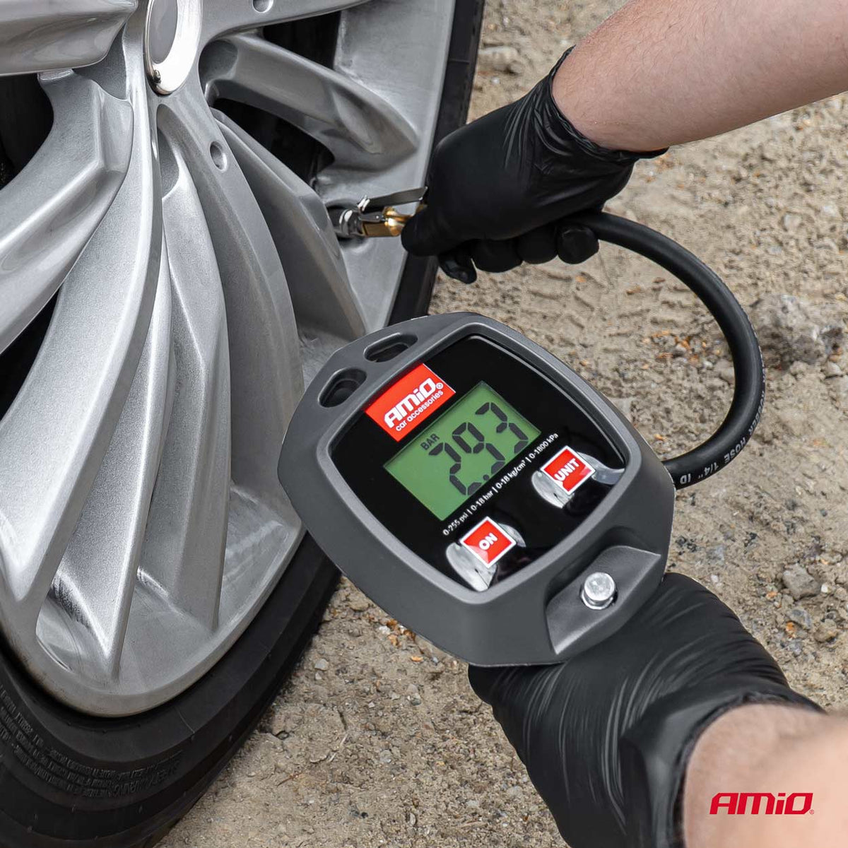 Luchtpistool met digitale manometer 18 bar AMiO 04482 - AMiO 04482 - afbeelding 6