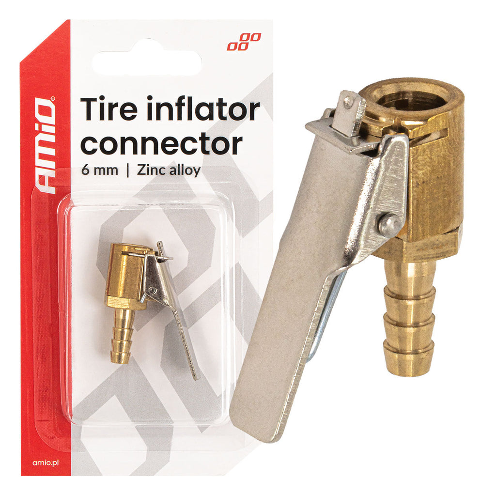Zinklegering Band Inflator Connector 6mm AMiO 04493 - AMiO 04493 - afbeelding 1