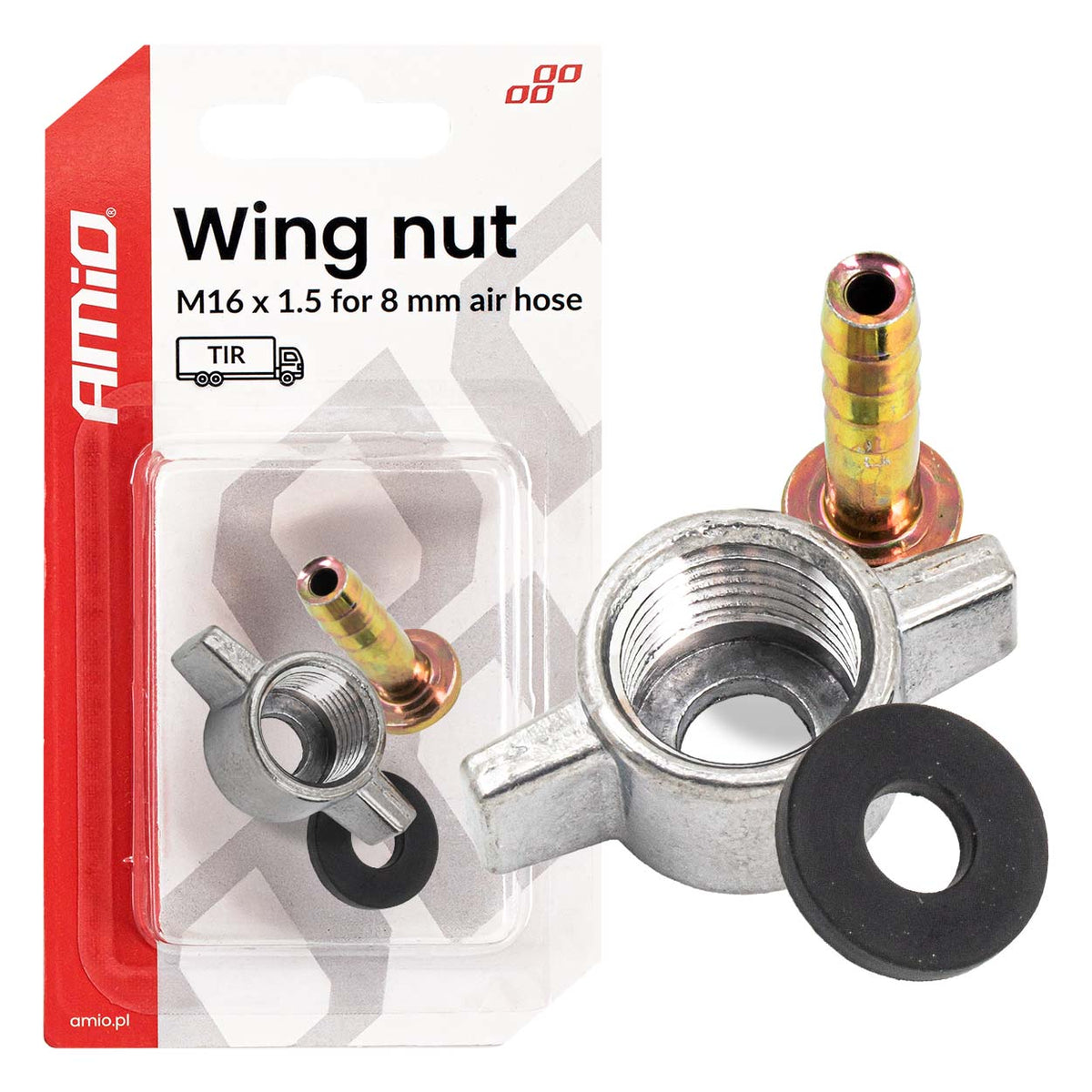 Vleugelmoer M16 x 1.5 voor 8mm Luchtslang AMiO 04499 - AMiO 04499 - afbeelding 5