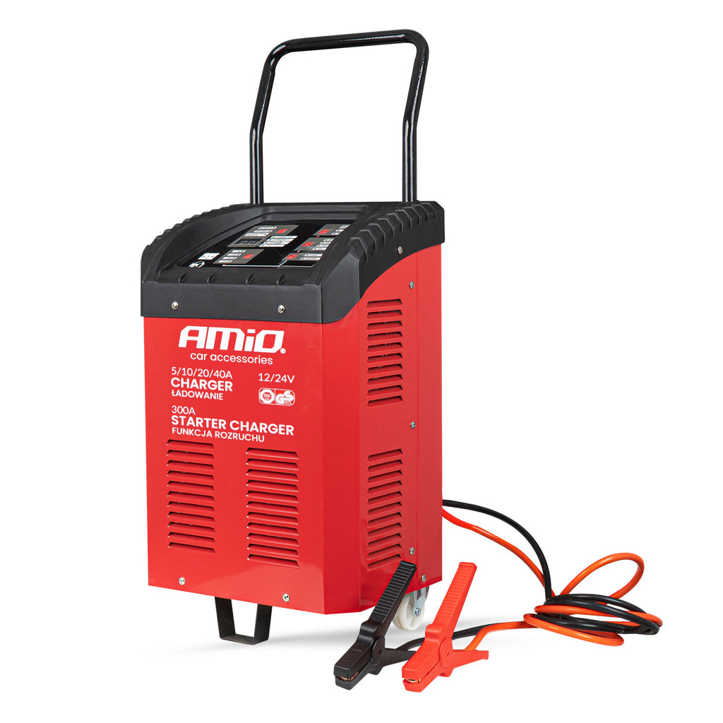 Acculader met starthulp max. 40A, 12V, 24V, opstart 300A, AMiO 04500 - AMiO 04500 - afbeelding 1
