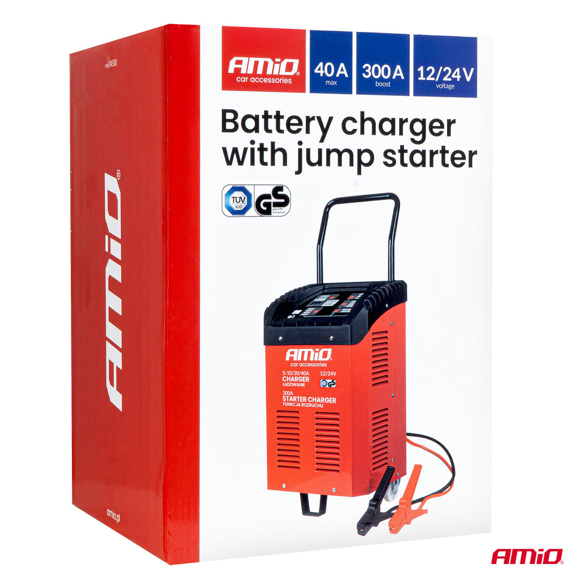 Acculader met starthulp max. 40A, 12V, 24V, opstart 300A, AMiO 04500 - AMiO 04500 - afbeelding 12
