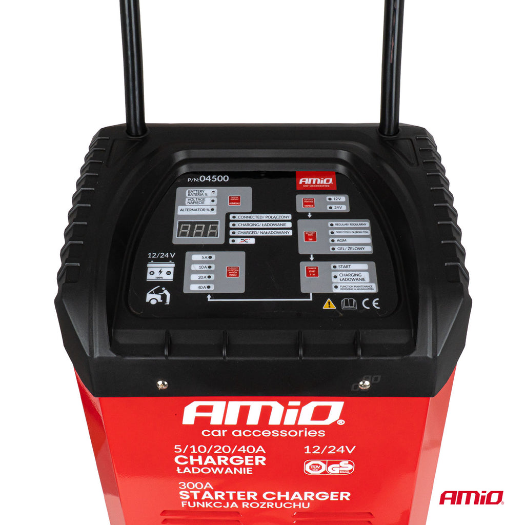 Acculader met starthulp max. 40A, 12V, 24V, opstart 300A, AMiO 04500 - AMiO 04500 - afbeelding 8