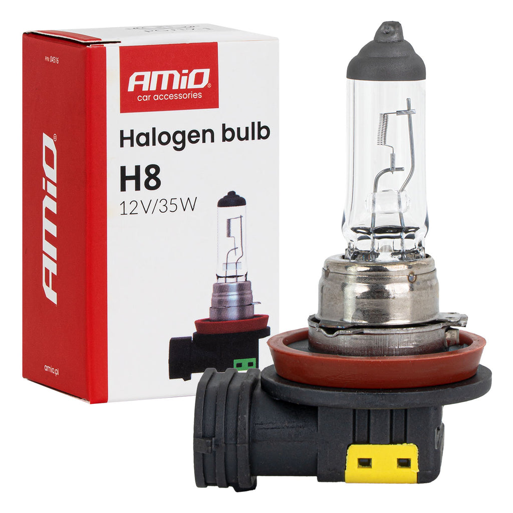 Halogeenlamp H8 12V 35W PGJ19-1 AMiO 04516 - AMiO 04516 - afbeelding 1