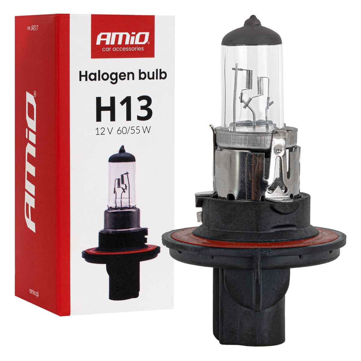Halogeenlamp H13 12V 60/55W PJ26.4t AMiO 04517 - AMiO 04517 - afbeelding 1