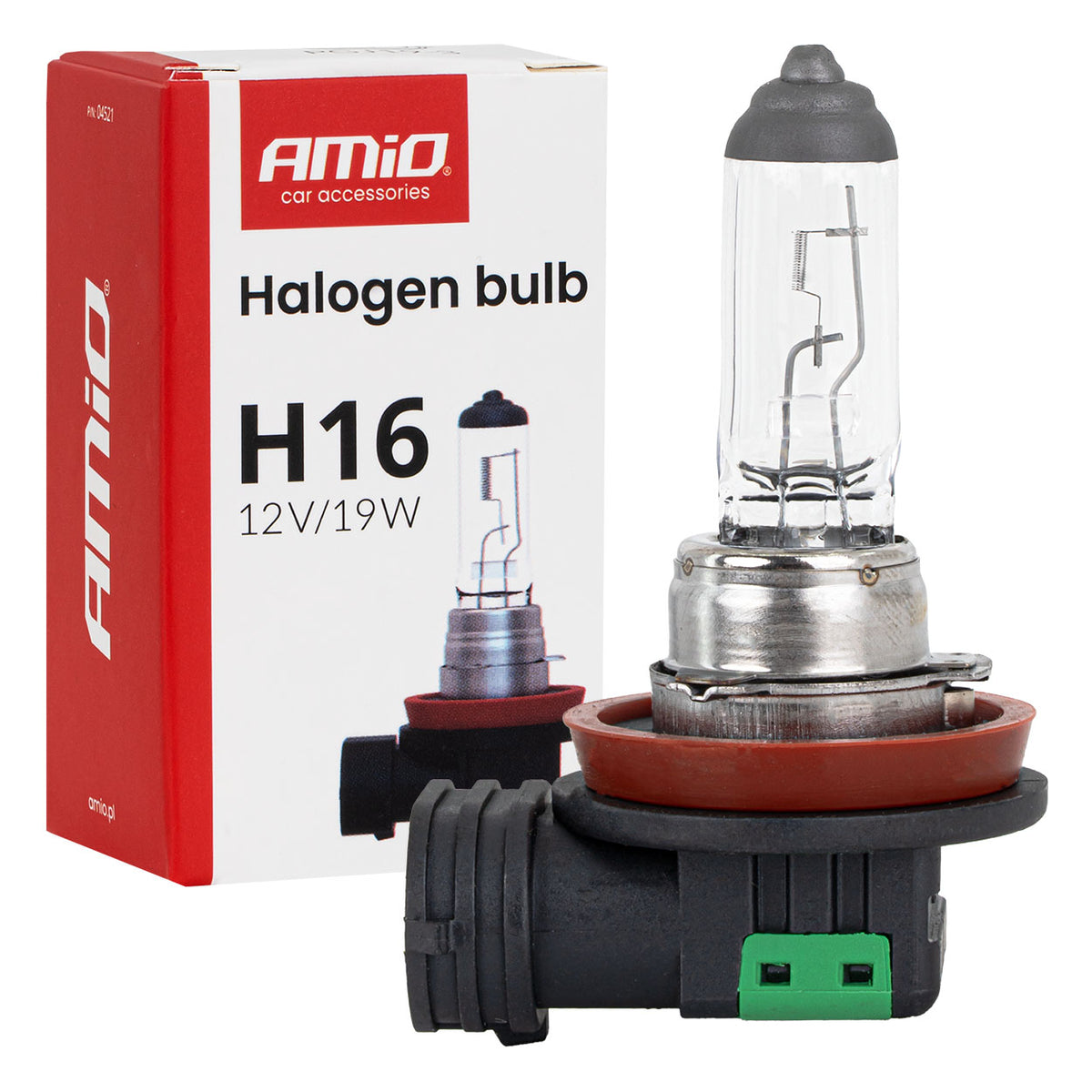 Halogeenlamp H16 12V 19W PGJ19-3 AMiO 04521 - AMiO 04521 - afbeelding 5