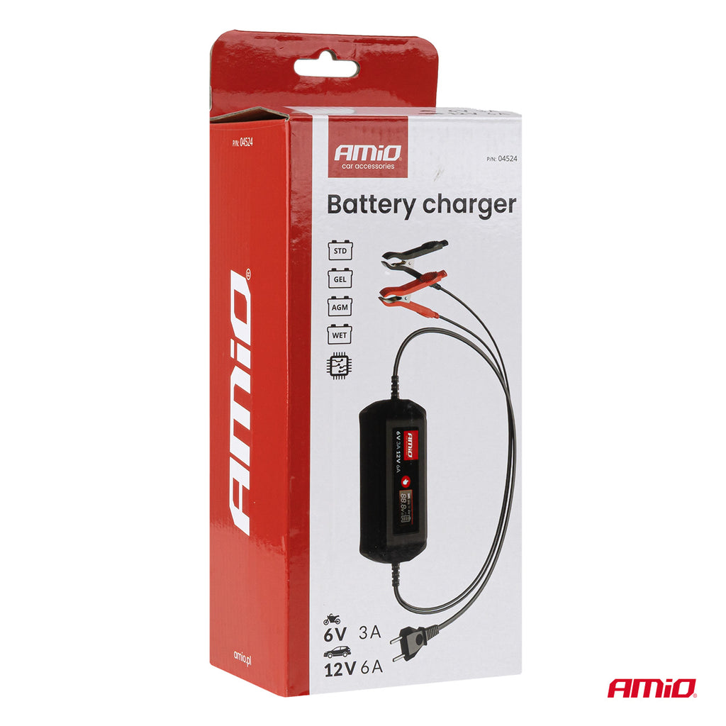 Digital battery charger STD GEL AGM WET MAX 6A 6/12V AMiO 04524 - AMiO 04524 - afbeelding 7