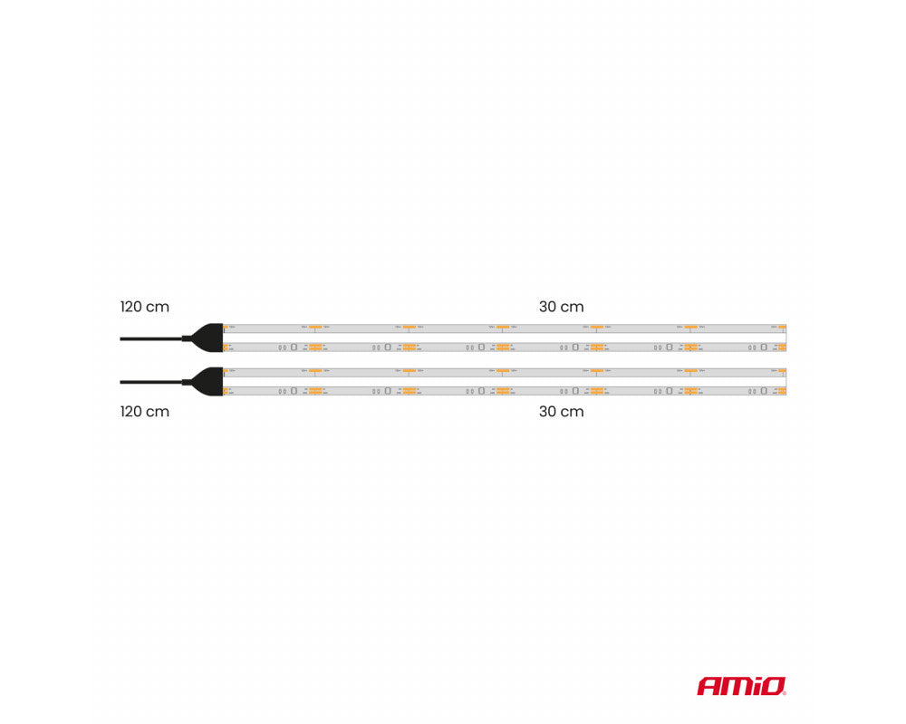 Flexibele LED COB strips, wit 2x30 cm 12 V