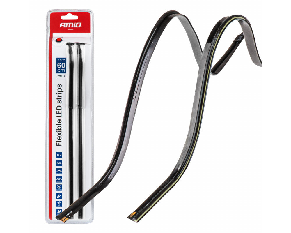 Flexibele LED zijstrips wit 2x30cm 12V