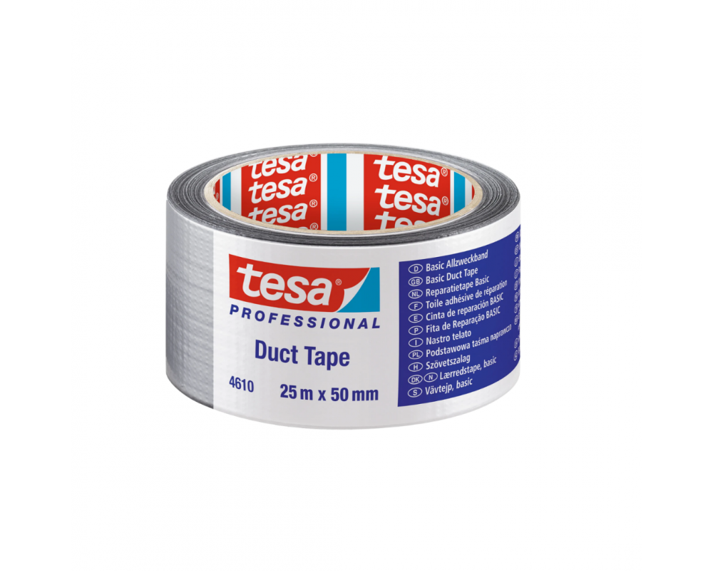 TESA Basic Duct Tape L.25mtr x B. 50mm Zilver (Per 6 Stuks) OP = OP!! afbeelding 2