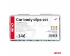 Set met 146stuks Automotive clips en bevestigingspinnen