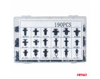 Set met 190stuks Automotive clips en bevestigingspinnen