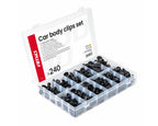 Set met 240stuks Automotive clips en bevestigingspinnen