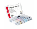 Set met 200stuks Automotive clips en bevestigingspinnen