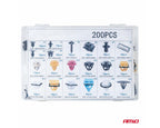 Set met 200stuks Automotive clips en bevestigingspinnen