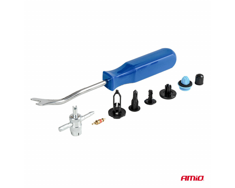 Set met 148stuks Automotive clips en bevestigingspinnen + gereedschap