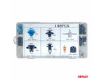 Set met 148stuks Automotive clips en bevestigingspinnen + gereedschap