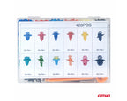 Set met 420stuks Automotive clips + gereedsschap