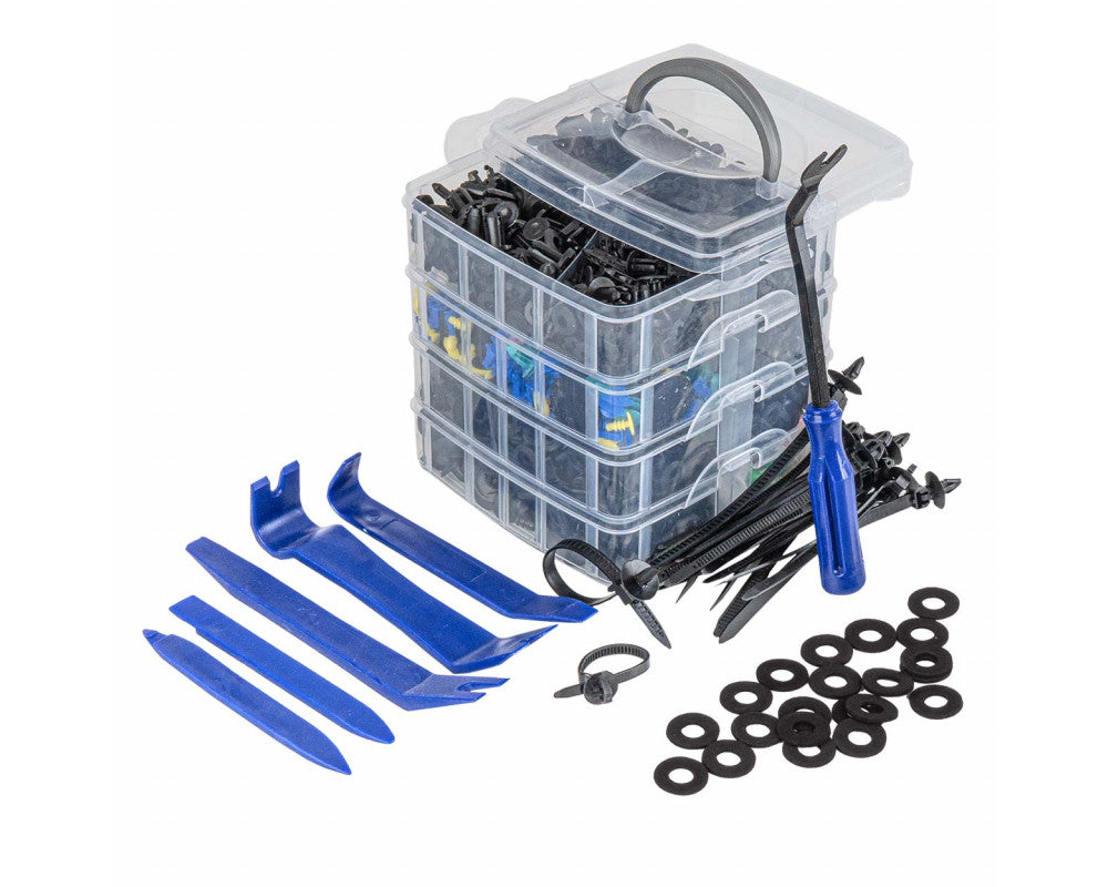 Universele set met 1211stuks Automotive clips plus pinnen en gereedschap