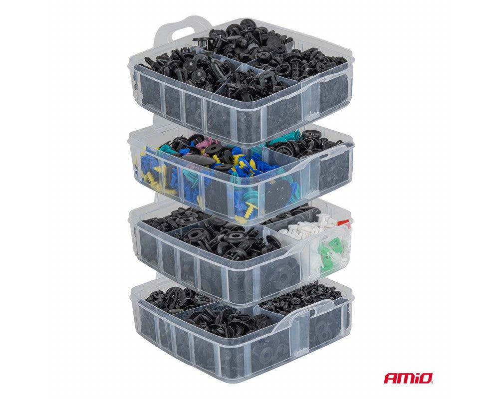 Universele set met 1211stuks Automotive clips plus pinnen en gereedschap