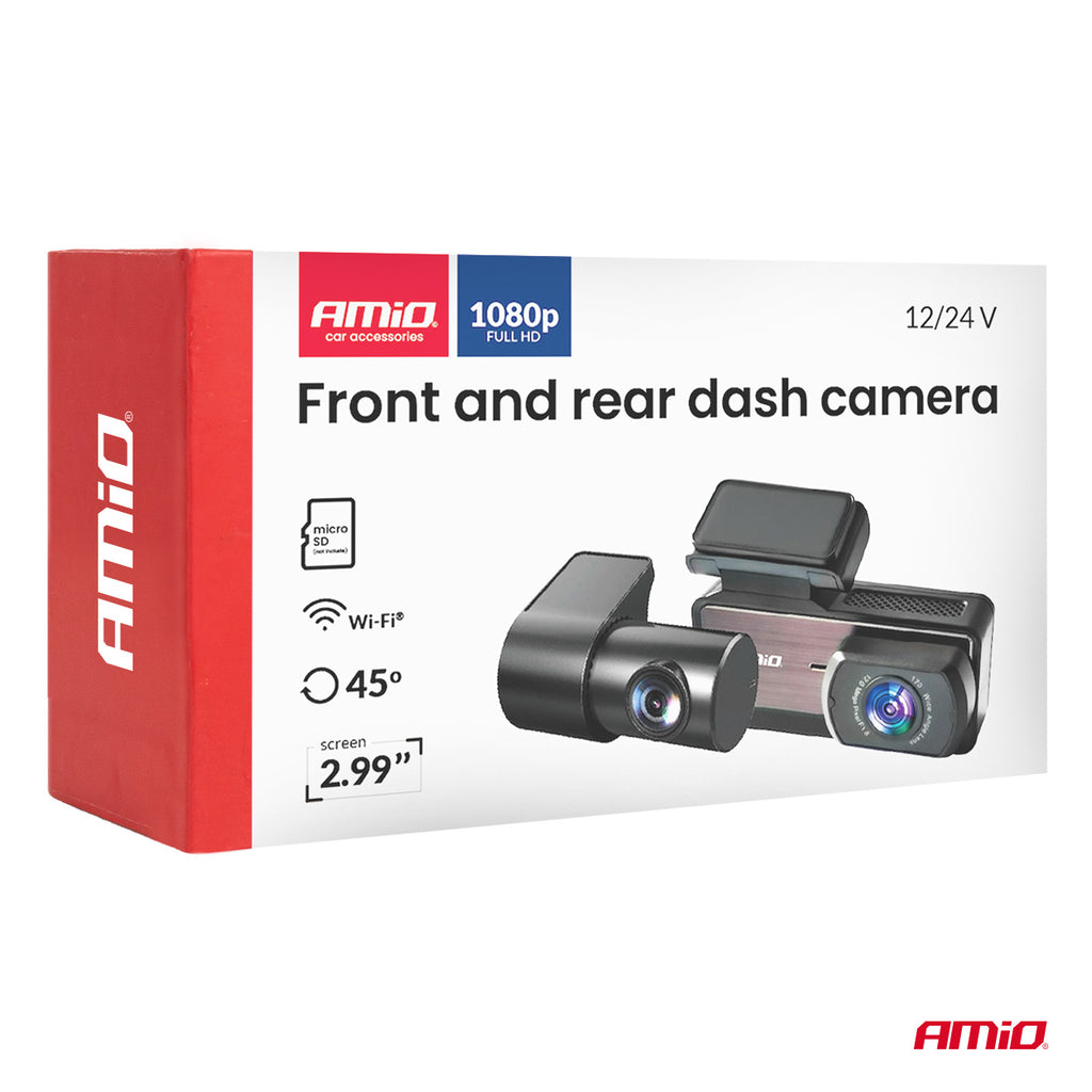 Front and rear dash camera 1K WLAN 256 GB WIFI Full HD AMiO 04799 - AMiO 04799 - afbeelding 7