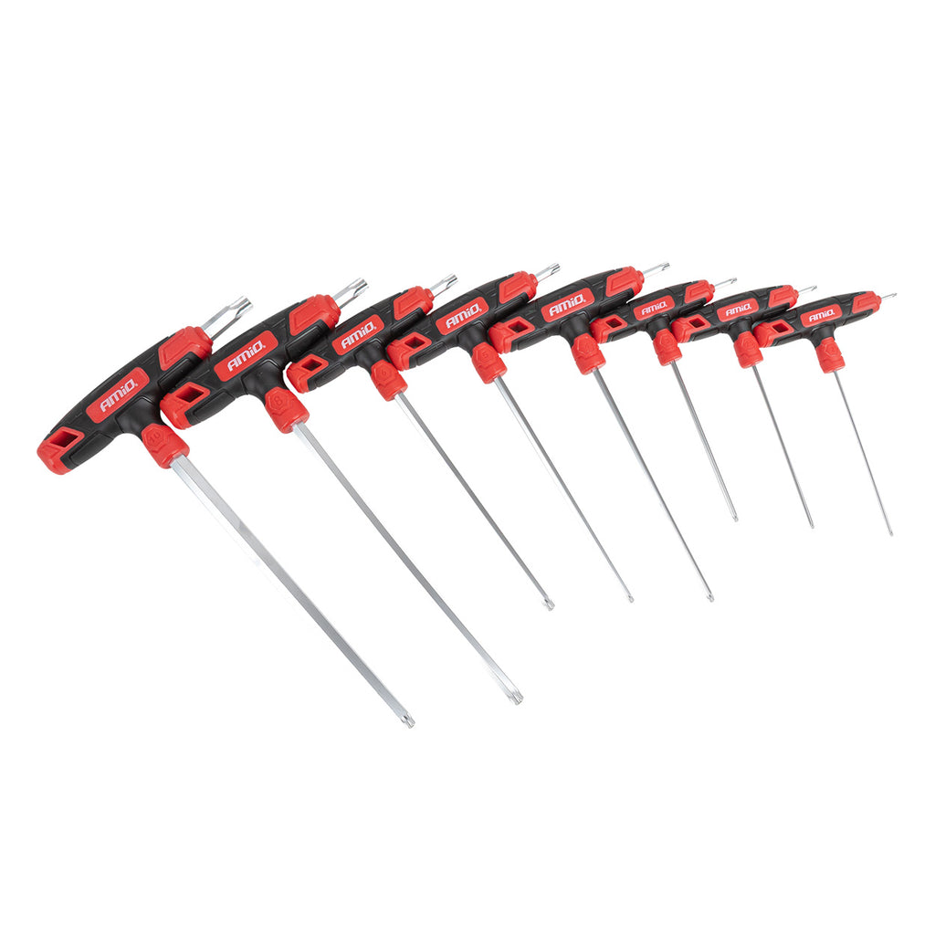 T-Handle torx key set 8 pcs AMiO 04827 - AMiO 04827 - afbeelding 1