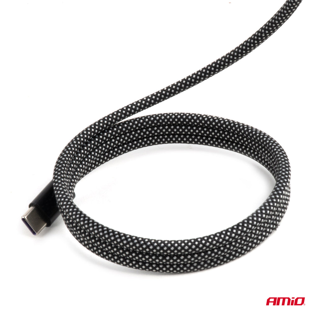 Magnetic USB cable USB-C to USB-C 60W 100cm AMiO 04840 - AMiO 04840 - afbeelding 6