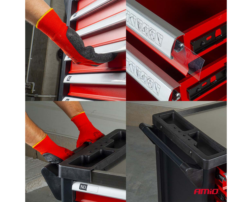 Opti Car Parts - Gereedschapskast met 258-delige gereedschapset 840x460x870mm AMIO-04892 - Auto-accessoires - afbeelding 4